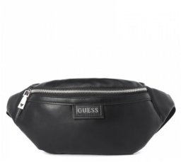 Guess Guess, Scala, Synthetic Leather, Textile Fanny Pack, HMESCAP1230, Black, 21.3 x15 x 7.5 cm, For Men For Men