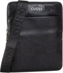 Guess Guess, Scala, Flat Top Zip, Textile Crossbody Bag, Black, For Men For Men