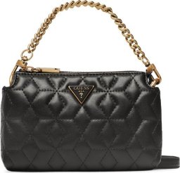 Guess, Elenia, Synthetic Leather, Mini, Textile Crossbody Bag, Black, QB867772, For Women For Women