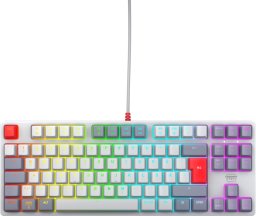 Klawiatura Cherry CHERRY XTRFY K4V2 - Retro Edition - Klawiatura - RGB - 80% - TKL - Podświetlenie - USB - QWERTZ - niemiecki - Przełączniki: CHERRY MX2A Red - szary