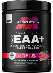 MuscleTech - Aminokwasy, Platinum 100% EAA+, Fruit Punch, Proszek 393g