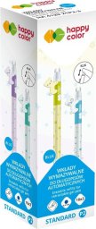 Happy Color Wkłady do długopisu automatycznego wymazywalne 0.4 mm niebieskie 3 szt