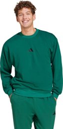 Bluza męska adidas Essentials Feelcozy Fleece zielona JE3788 2XL