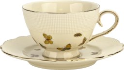 Filiżanka porcelanowa 260 ml + spodek Motylki