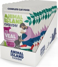 Animal Island NEW JELLY  EVERYDAY 12-PACK SASZETKA 12X85g cielęcina w galaretce