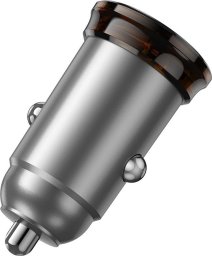 HOCO ładowarka samochodowa 2 x Typ C + kabel Typ C do Lightnning PD QC 45W NZ16B szara