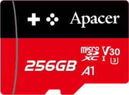 Apacer Gaming card V30 A1, 256GB, micro SDXC, AP256GMCSX10U7-RAGC, UHS-I U3 (Class 10), z adapterm