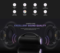 Głośnik bezprzewodowy bluetooth Havit SK821BT (czarny)