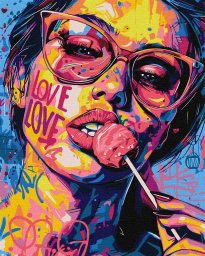 Ideyka Malowanie po numerach - Dziewczyna z cukierkiem