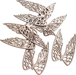 Drewniane skrzydła 9cm 6szt