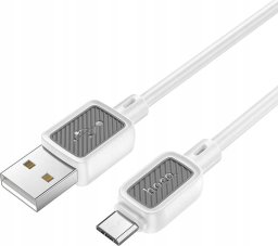 Kabel USB Hoco USB-A - microUSB 1 m Biały