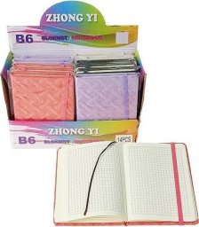 Notes B6 metaliczny z gumką MIX