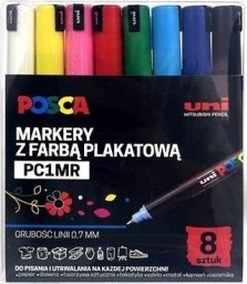 Markery plakatowe PC-1MR 8 kolorów POSCA UNI