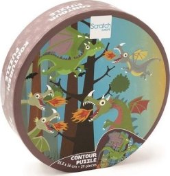 Puzzle 29 konturowe Smoki