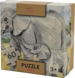 Puzzle 60el Słonie