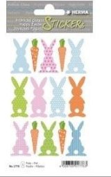 Naklejki papierowe kolorowe zajączki