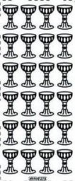 Stiker ażurowy 279 10x23cm złoty