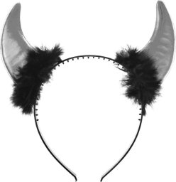 Metalizowane rogi diabła srebrne