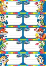 Herlitz Naklejki na zeszyt A5 (20szt) BAMBINO