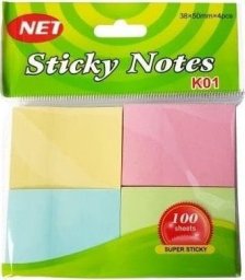 Karteczki samoprzylepne pastel 38x50mm 4x100K