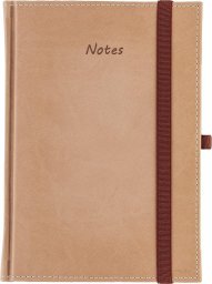 Notes A5 kratka Vivella z gumką beżowy