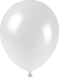 Balony metalizowane białe 25cm 100szt