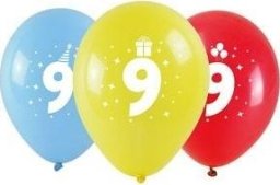 Balony z nadrukiem 9 28cm 3szt