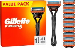 GILLETTE FUSION 5 RĄCZKA + 11x WYMIENNE OSTRZA ORYGINAŁ maszynka na wkłady