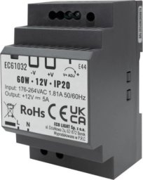 Ecolight Zasilacz Led Na Szynę Din 60W 12V Ip20 Premium Eco* Light Ec61032 Eco* Light