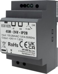 Ecolight Zasilacz Led Na Szynę Din 45W 24V Ip20 Eco* Light Ec61035 Eco* Light