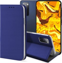 ETUI Z KLAPKĄ DO SAMSUNG GALAXY S20 FE / 5G GRANATOWE ZAMYKANE MAGNETYCZNE