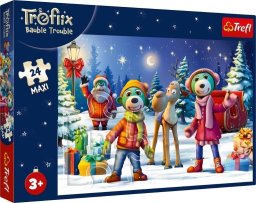 Trefl Puzzle Maxi Trefliki lepią bałwana 24 elementy (14375)