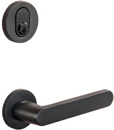 Handle, cylinder and keyhole door set TORINO 178 ZNE, locks 565, black color.