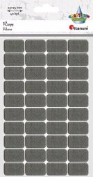 Rzepy samoprzylepne szare 15x25mm 40kpl