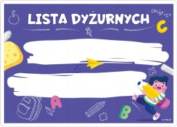 Tablica dyżurnych A4 fioletowa