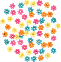 Kwiaty papierowe nasycone 1cm 60szt