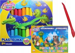 Plastelina 24 kolory + wyklejanka A5/10K