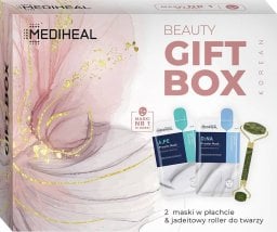 Beauty Gift Box zestaw maski w płachcie + jadeitowy roller do twarzy