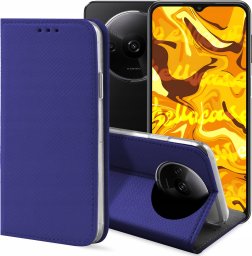 Hello Case ETUI Z KLAPKĄ DO XIAOMI REDMI A3 GRANATOWE ZAMYKANE MAGNETYCZNE KABURA CASE