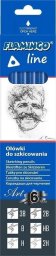 H&B Ołówki do szkicowania 6szt 3B-2H