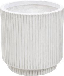 Beliani Doniczka 24 cm złamana biel DARIA