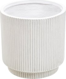 Beliani Doniczka 30 cm złamana biel DARIA