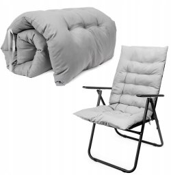 Elior PLATINET MATRESS PAD FOR CAMPING CHAIR NAKŁADKA NA KRZESŁO CAMPINGOWE 105X50X6 CM GREY 46141