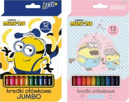 Kredki ołówkowe Jumbo 12 kolorów Minionki EDUKAMP