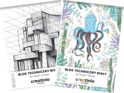 Blok techniczny biały A4/10K 170 Creatinio (20szt) EDUKAMP
