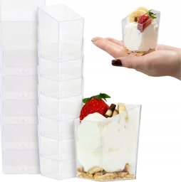 PUCHARKI POJEMNIKI NA DESERKI 85 ml 24 szt. kubek CUTBLOCK na przekąski