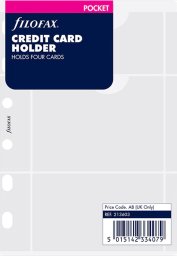 Filofax Pocket holder na karty Transparent 121x89x2mm 0,01kg (1stk)