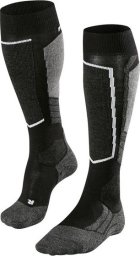 FALKE SK2 women's ski socks, wool, 1 pair, black (Black-Mix 3010), 37-38