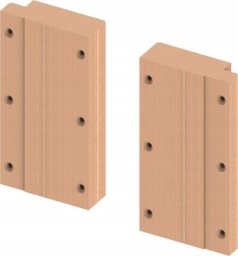 TECEprofil wooden panel set for holding folding support handles