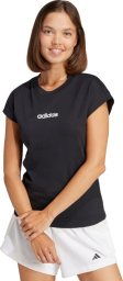 Adidas adidas Women's Essentials LINEAR Cotton T-Shirt, Black/White, XL